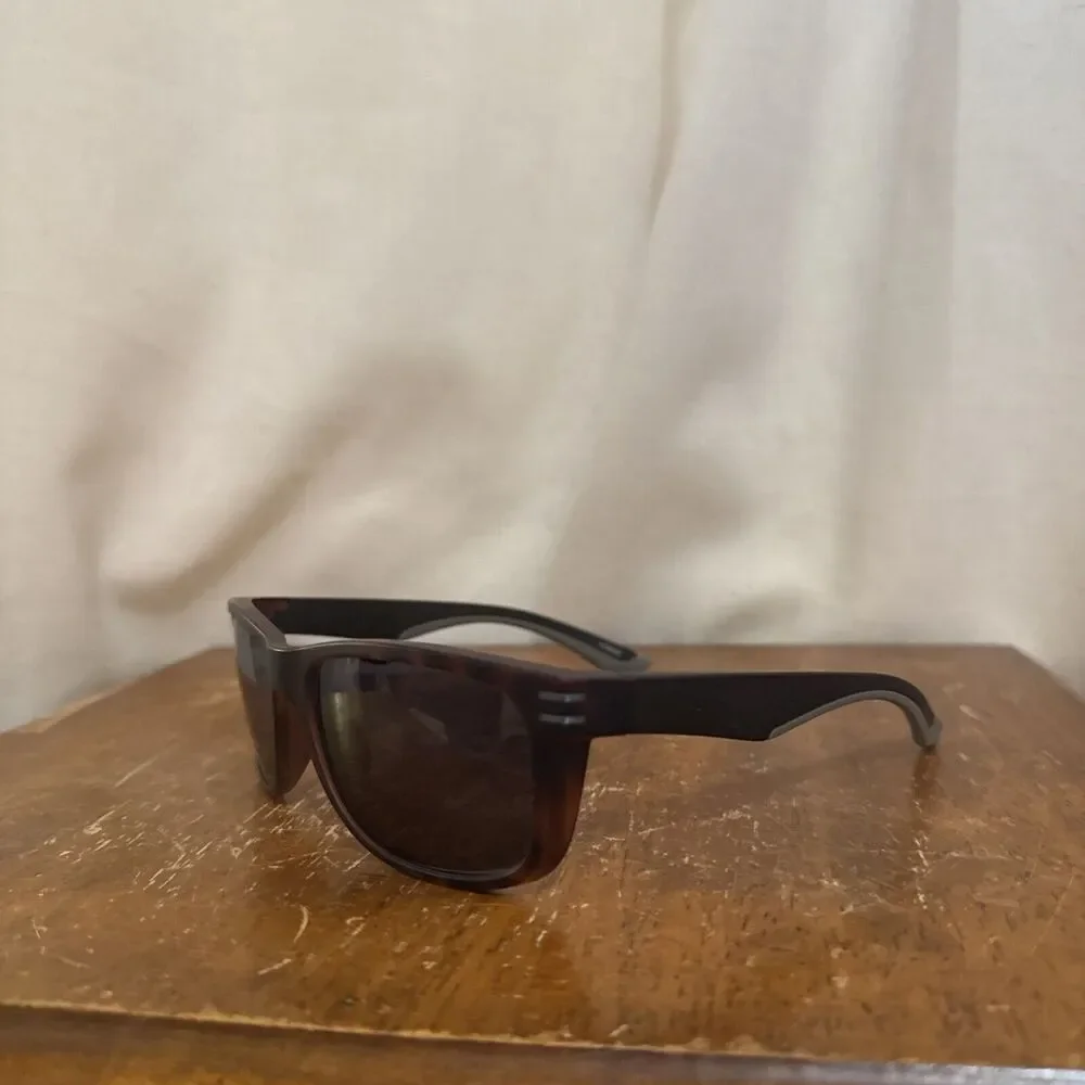 Zenni Sunglasses Plastic Rubber‎ Black Polarized Tortoise Shell Pattern 1116725